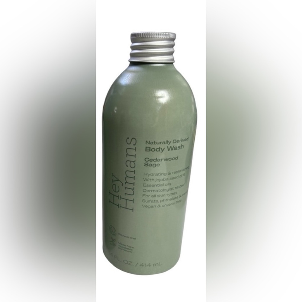 NEW Hey Humans Naturally Derived Cedarwood and Sage Bodywash
